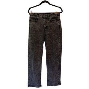 Black acid wash straight leg jeans by wild fable size 8